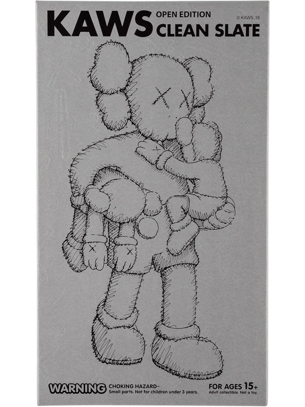 KAWS Kaws clean slate玩偶雕塑 - 灰色
