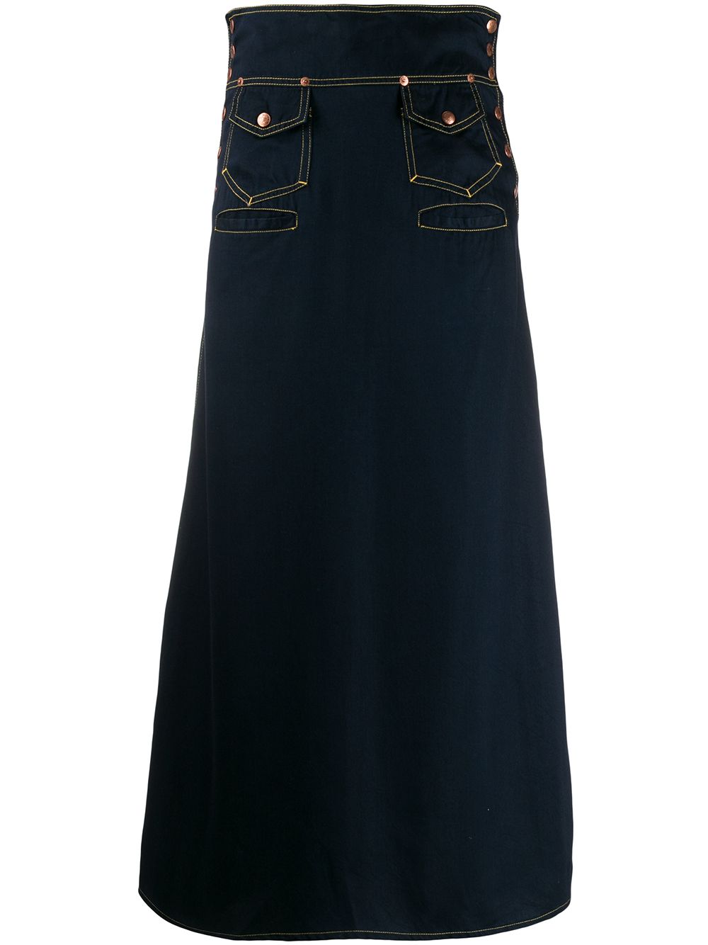 Jean Paul Gaultier Pre-Owned 长款半身裙 - 蓝色