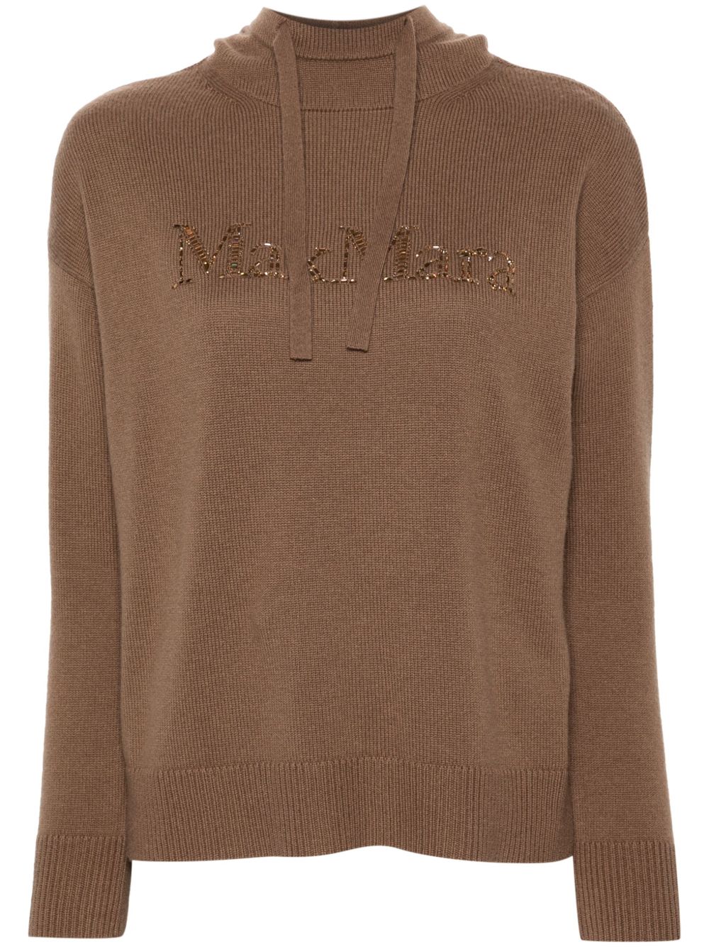 'S Max Mara 晶饰logo连帽衫 - 中性色