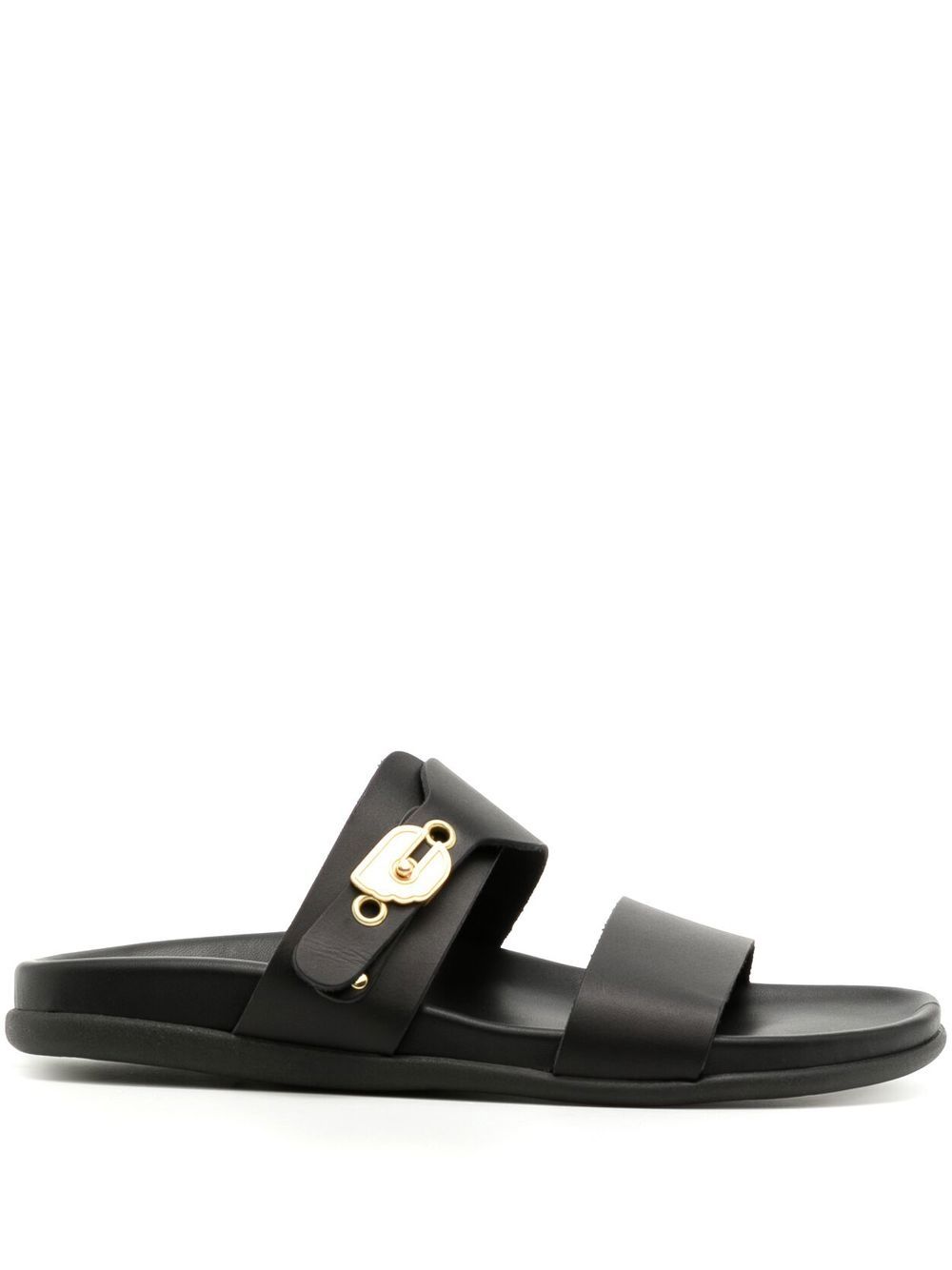 Ancient Greek Sandals Latria 皮质凉鞋 - 黑色