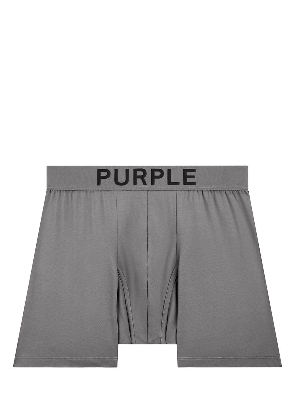Purple Brand logo印花棉四角裤 - 灰色