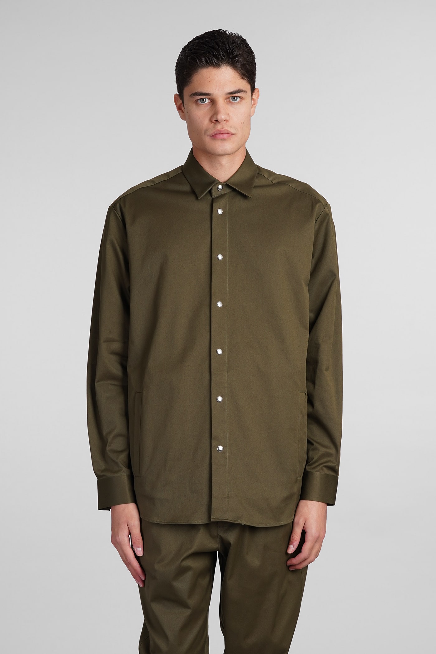 Low Brand Shirt S148 Shirt In Green Cotton