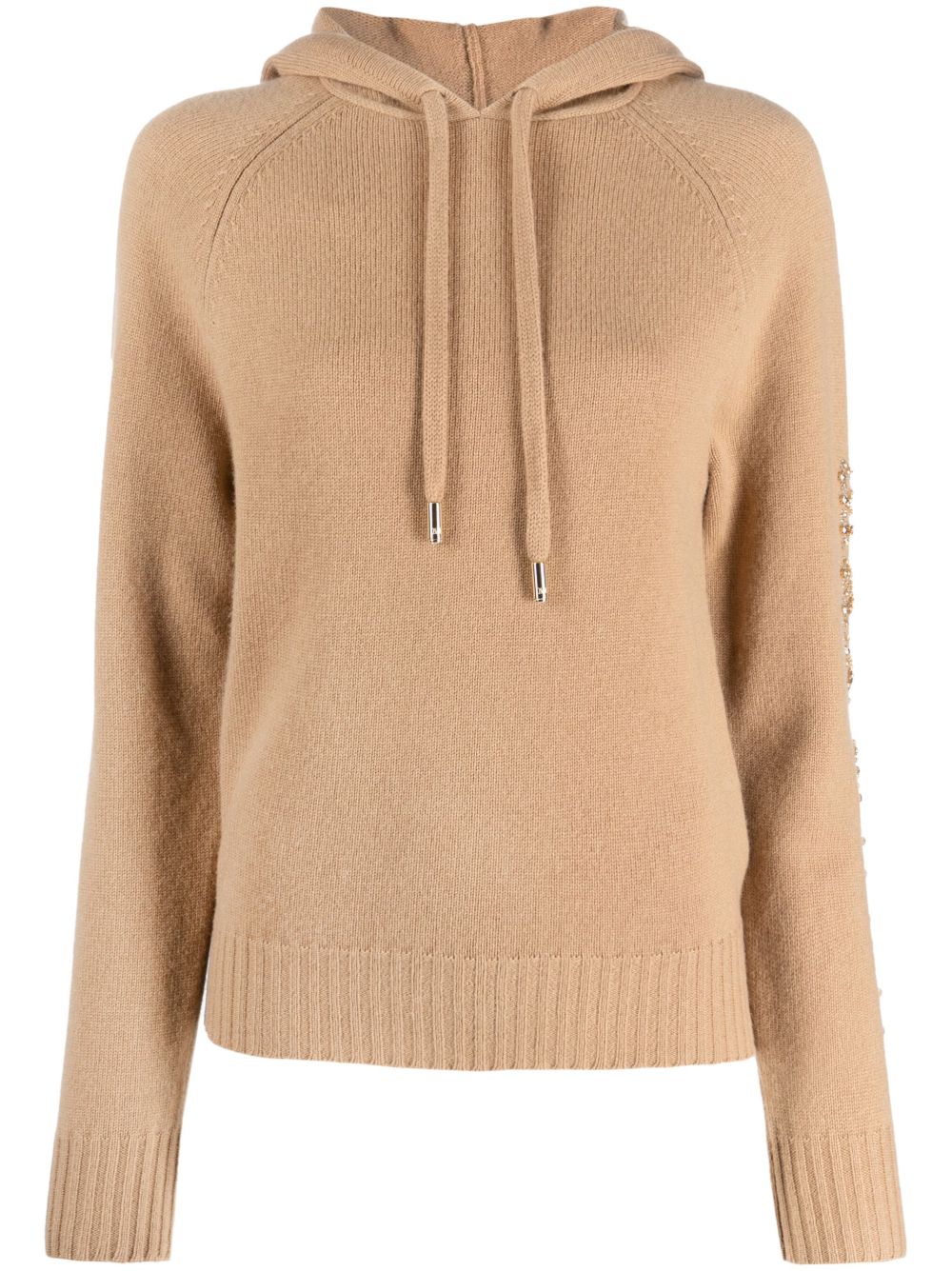 Max Mara 晶饰针织连帽衫 - 中性色