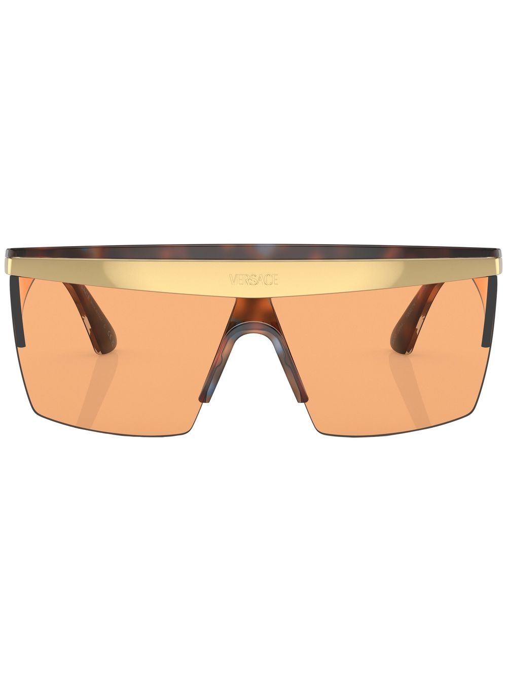 Versace Eyewear 方框太阳眼镜 - 橘色