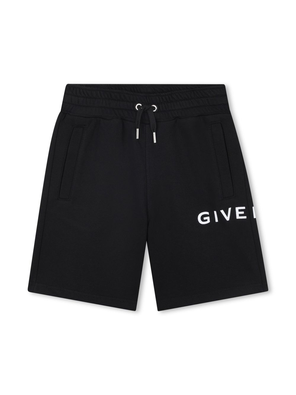 Givenchy Kids logo印花短裤 - 黑色