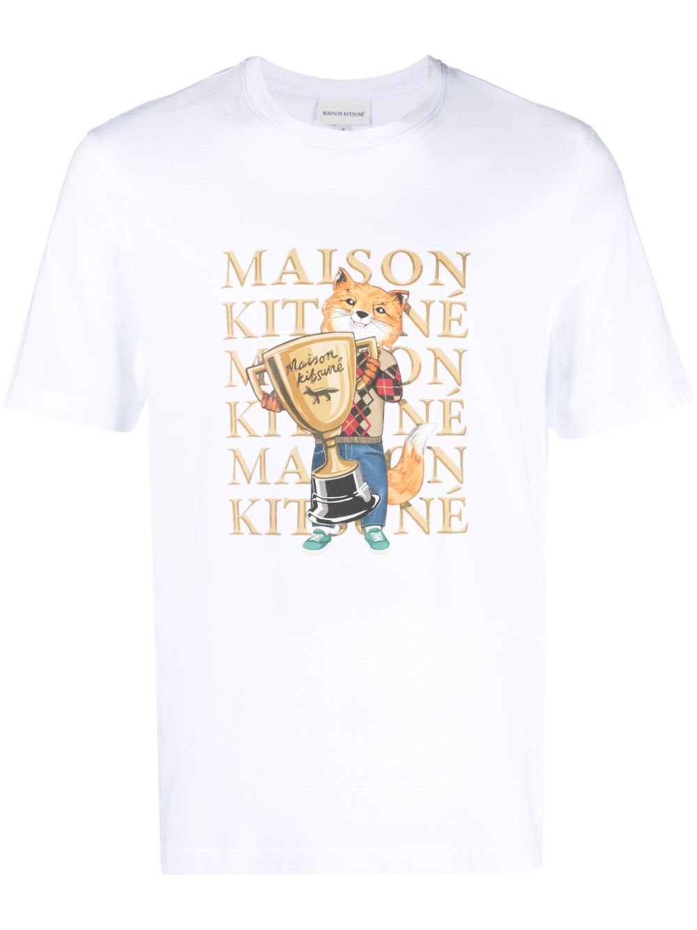 Maison Kitsuné Fox Champion 棉T恤 - 白色