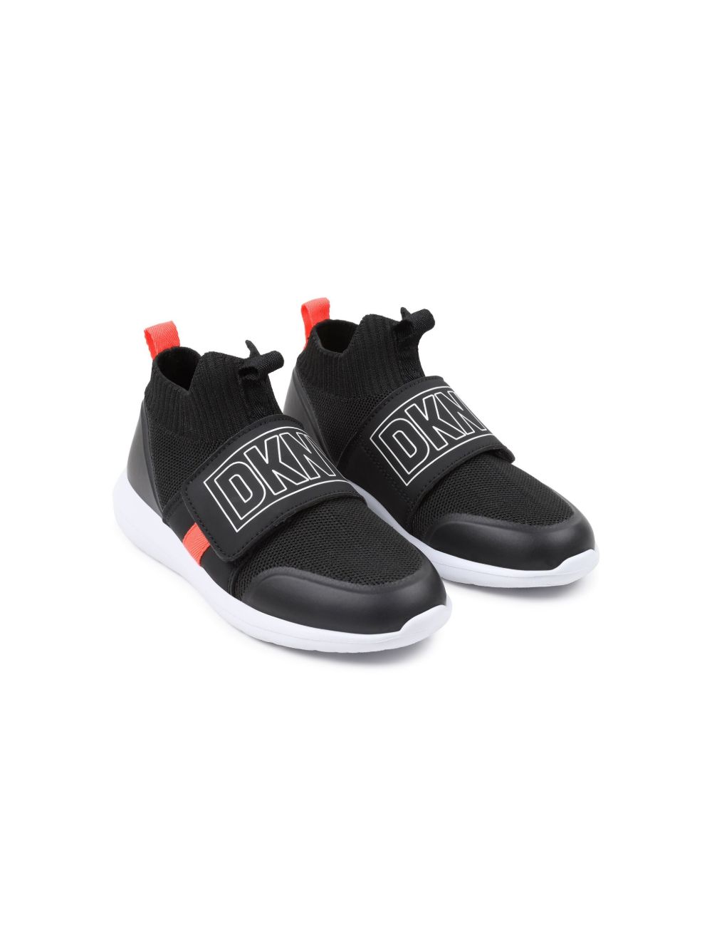 Dkny Kids logo饰带套穿式运动鞋 - 黑色