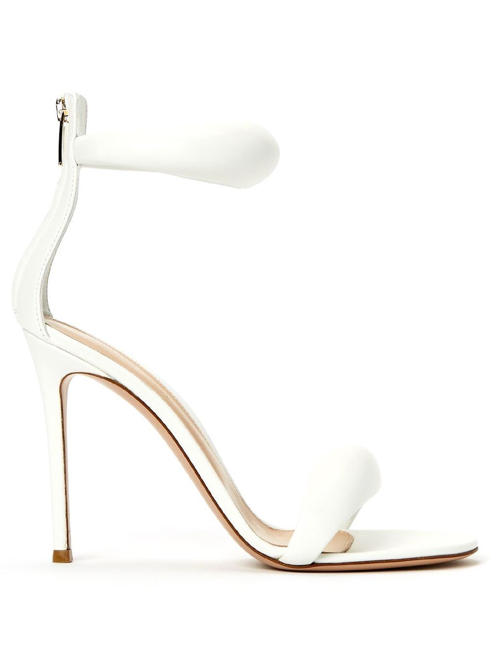 Gianvito Rossi Bijoux 填充皮质高跟凉鞋 - 白色