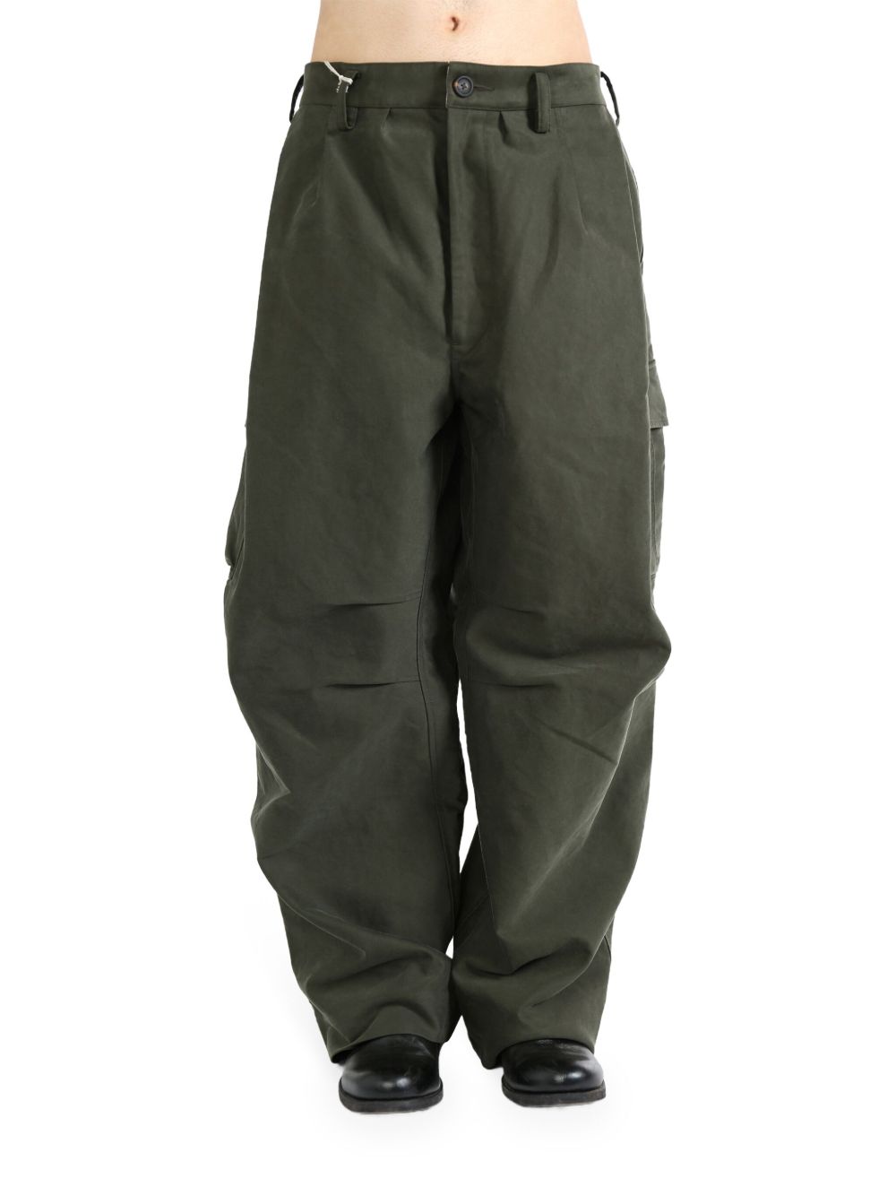 Ziggy Chen drop-crotch cargo pants - 绿色