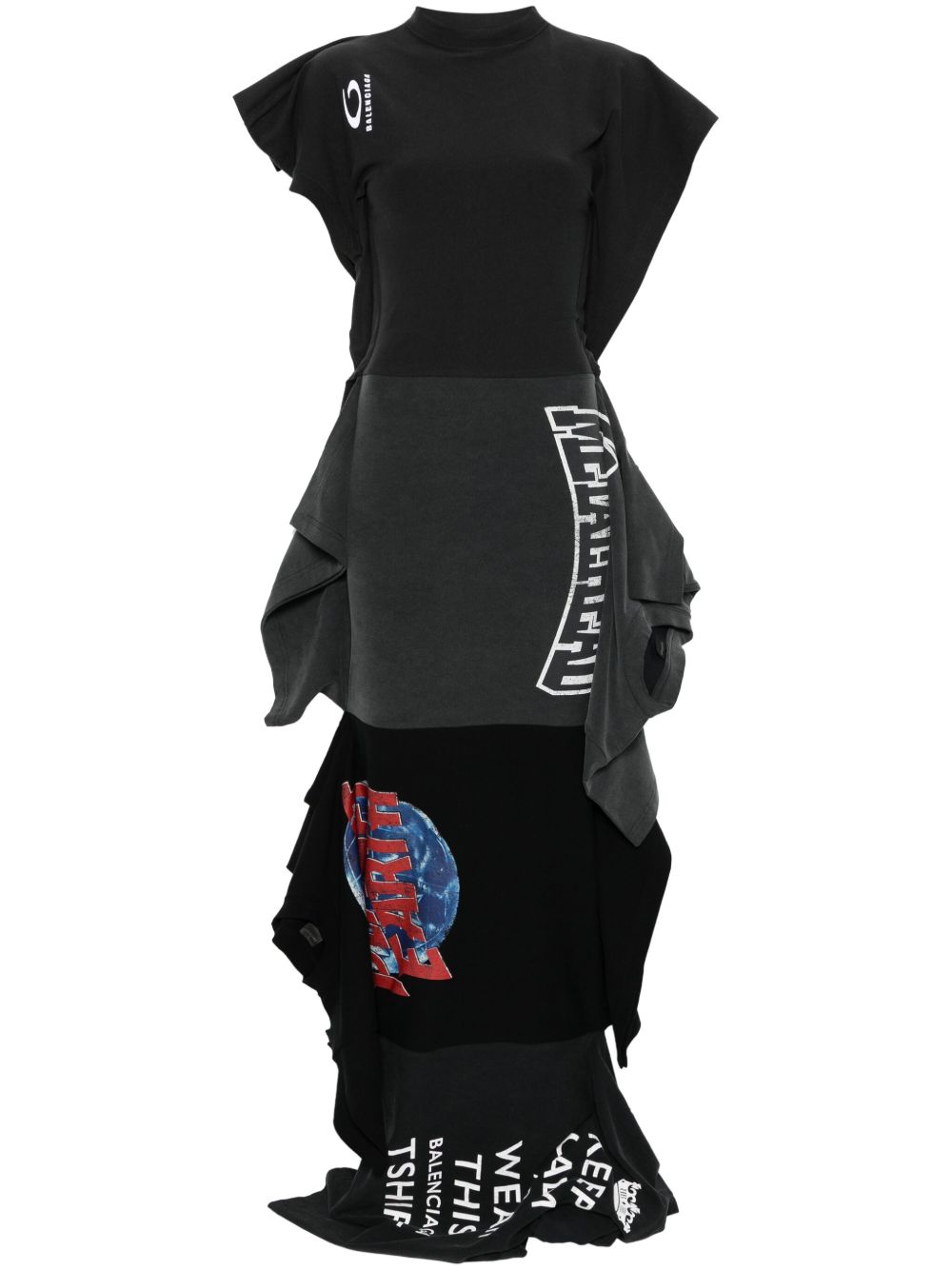 Balenciaga Twisted 超长连衣裙 - 灰色