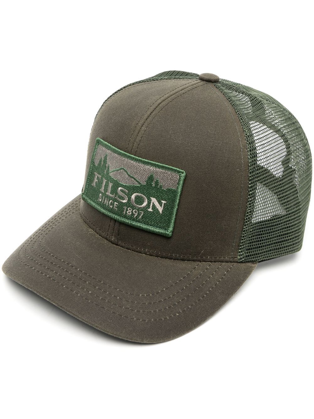 Filson Logger 标贴棒球帽 - 绿色
