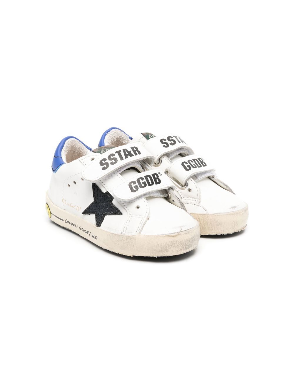 Golden Goose Kids Old School 仿旧效果运动鞋 - 白色