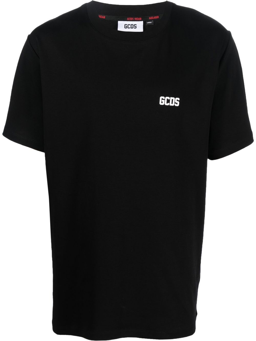 GCDS logo印花细节T恤 - 黑色