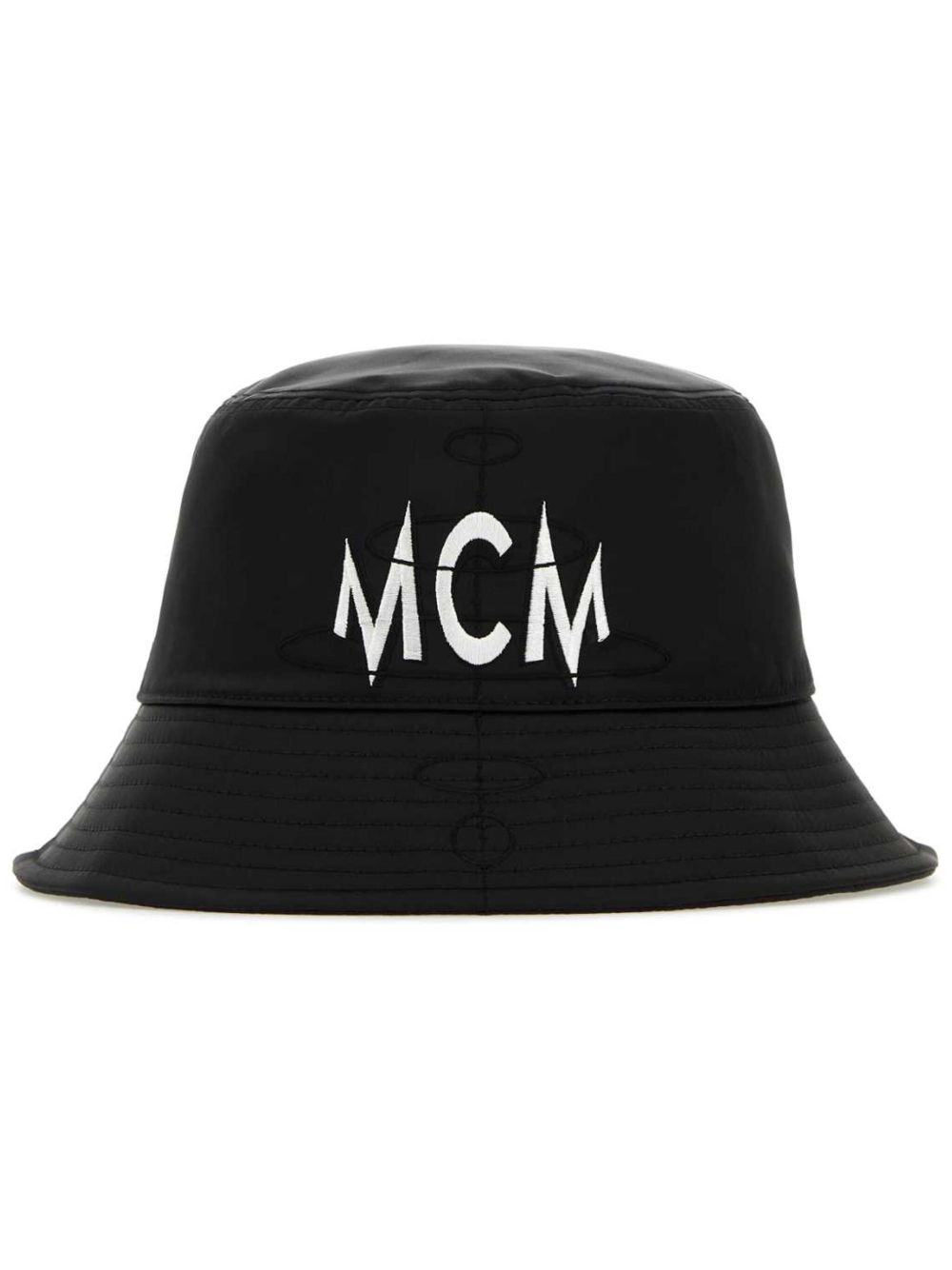 MCM logo刺绣渔夫帽 - 黑色