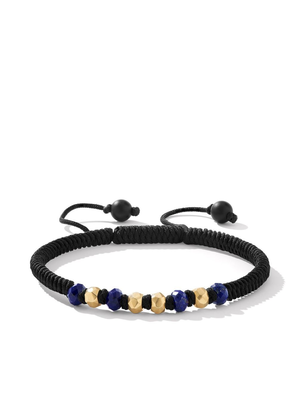 David Yurman 18K黄金 Fortune 青金石编织手链 - 金色