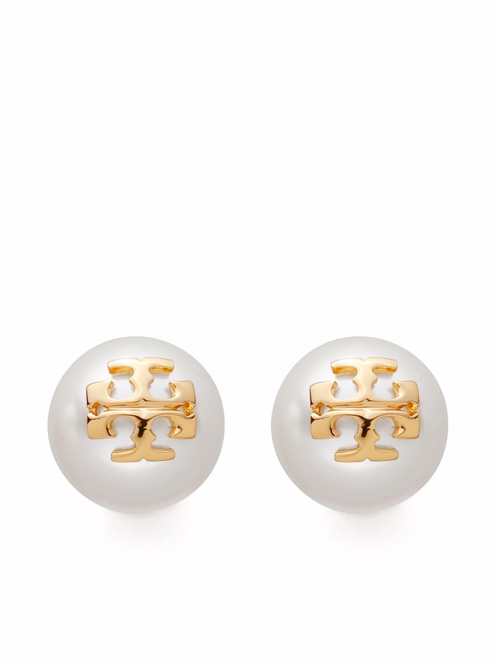 Tory Burch Kira 珍珠耳钉 - 白色