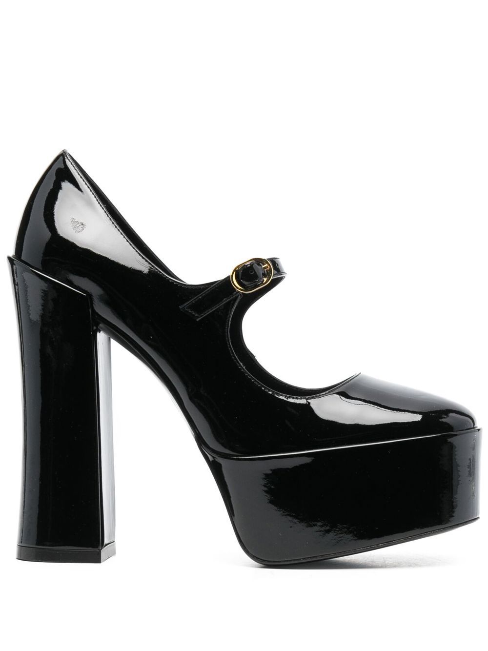 Stuart Weitzman Skyhigh 145 玛丽珍鞋水台式高跟鞋 - 黑色