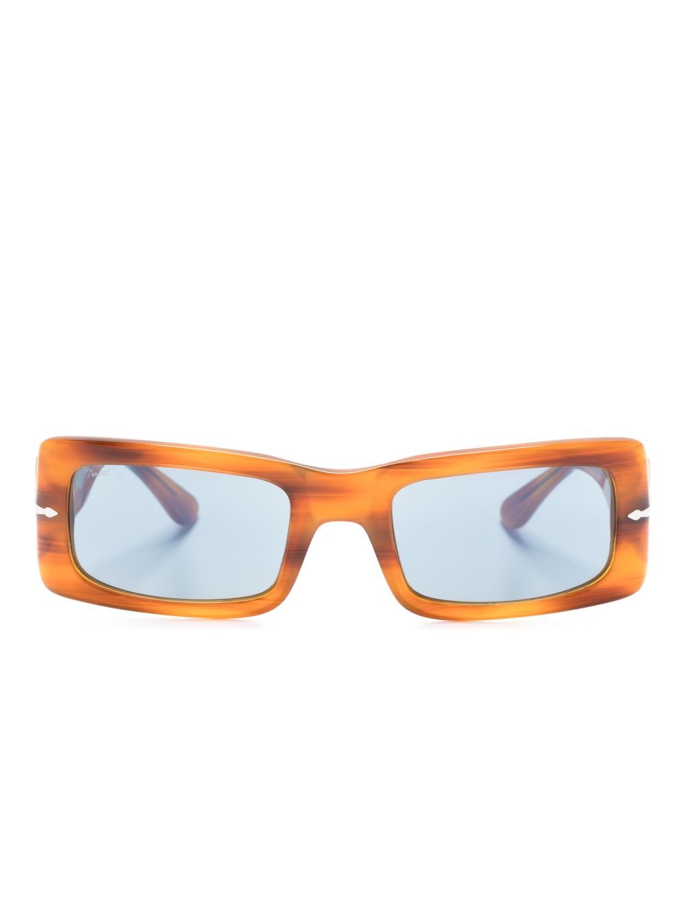 Persol Francis 长方形框条纹太阳眼镜 - 中性色