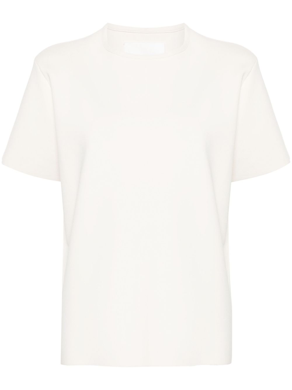 Jil Sander 圆领细罗纹上衣 - 白色
