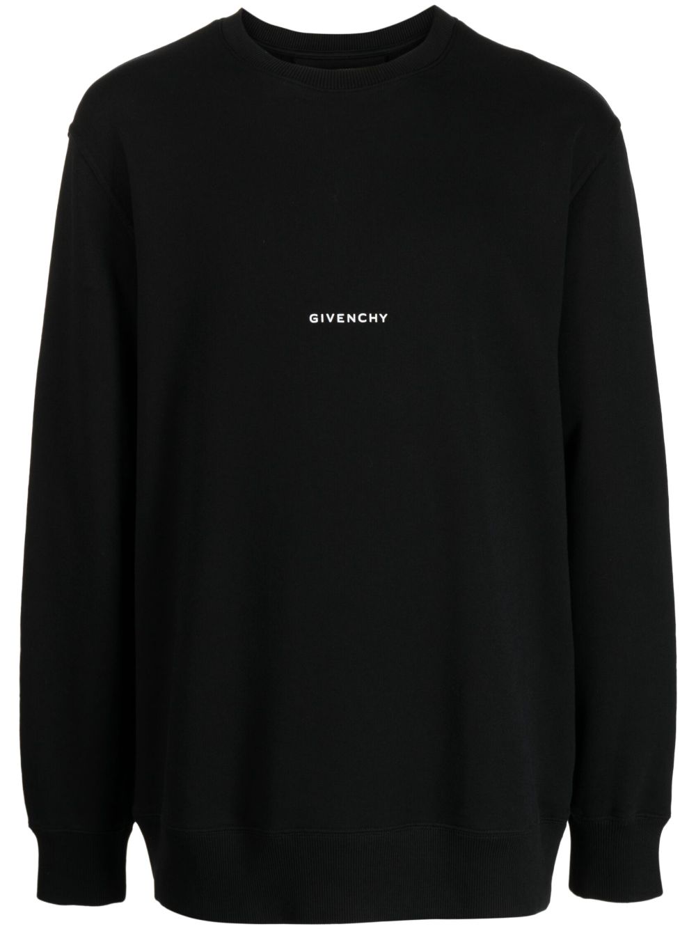 Givenchy logo印花棉卫衣 - 黑色