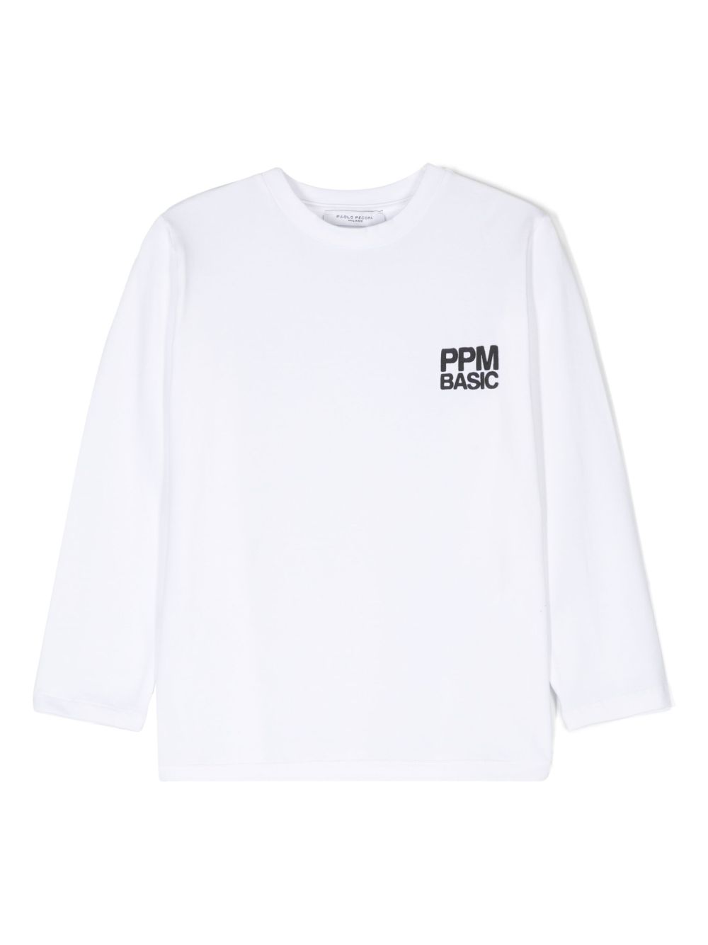 Paolo Pecora Kids logo贴花T恤 - 白色