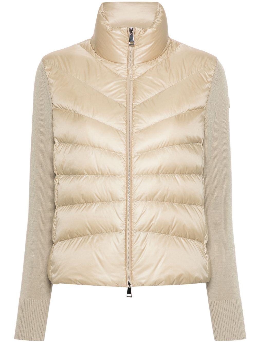 Moncler 针织衣袖蓬松夹克 - 中性色