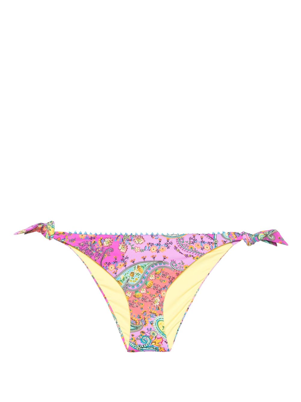 TWINSET 佩斯理印花丁字裤式比基尼三角裤 - 粉色