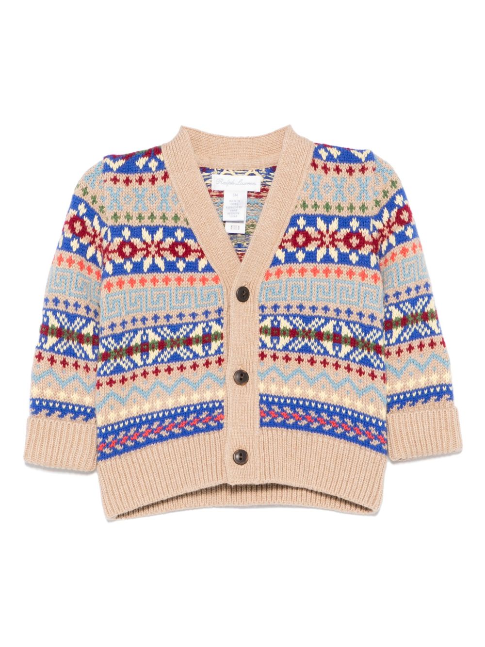 POLO RALPH LAUREN KIDS 费尔岛针织开衫 - 中性色