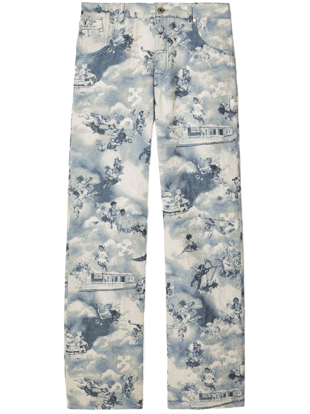 Off-White Fresco Tapestry 牛仔裤 - 蓝色