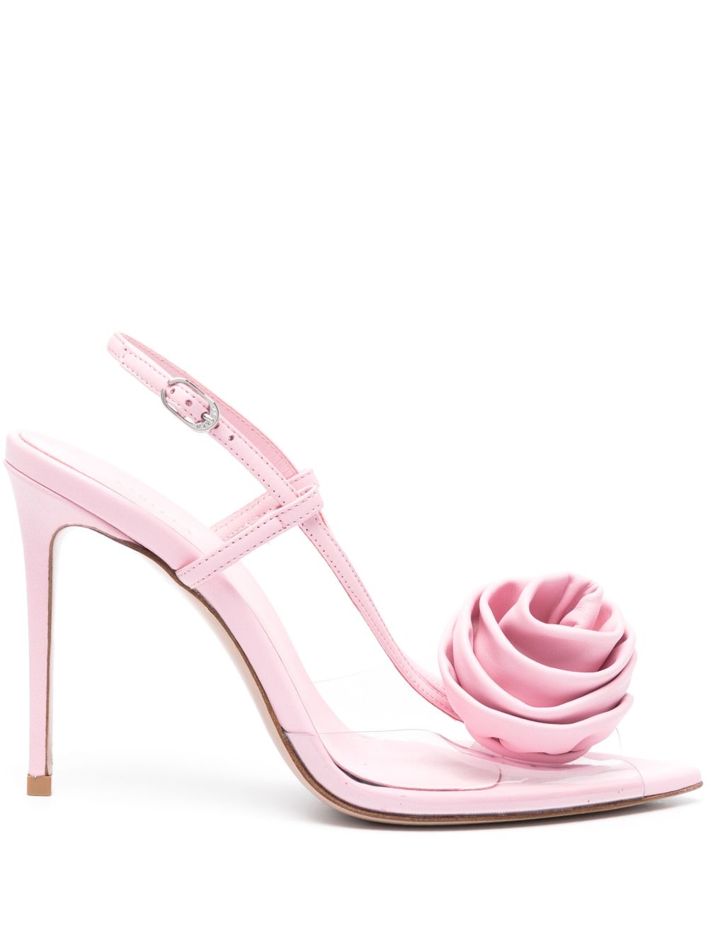 Le Silla Rose 裹踝高跟凉鞋 - 白色
