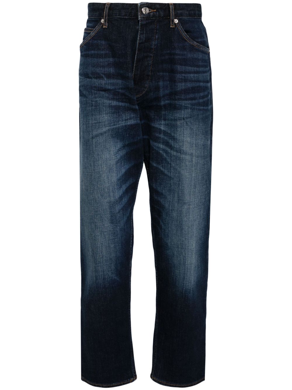 Emporio Armani J69 宽松牛仔裤 - 蓝色
