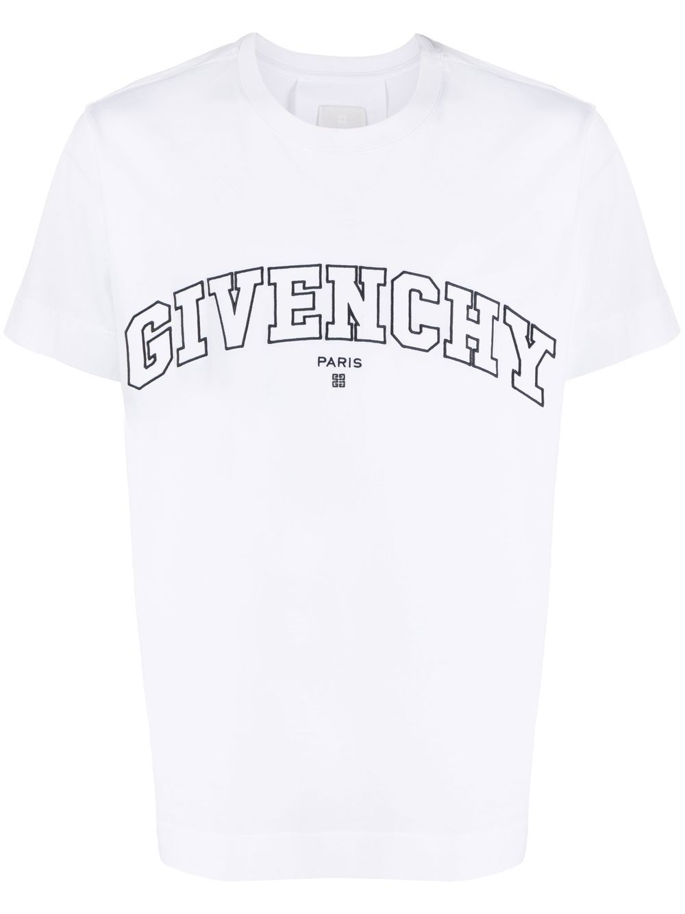 Givenchy logo刺绣棉T恤 - 白色