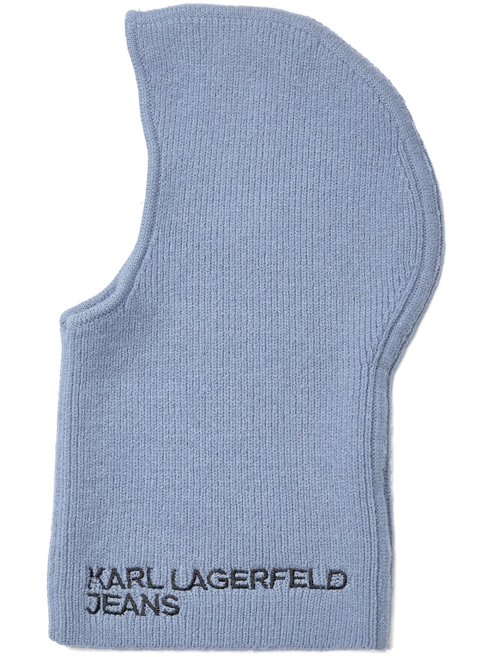 Karl Lagerfeld Jeans logo罗纹巴拉克拉瓦帽 - 蓝色