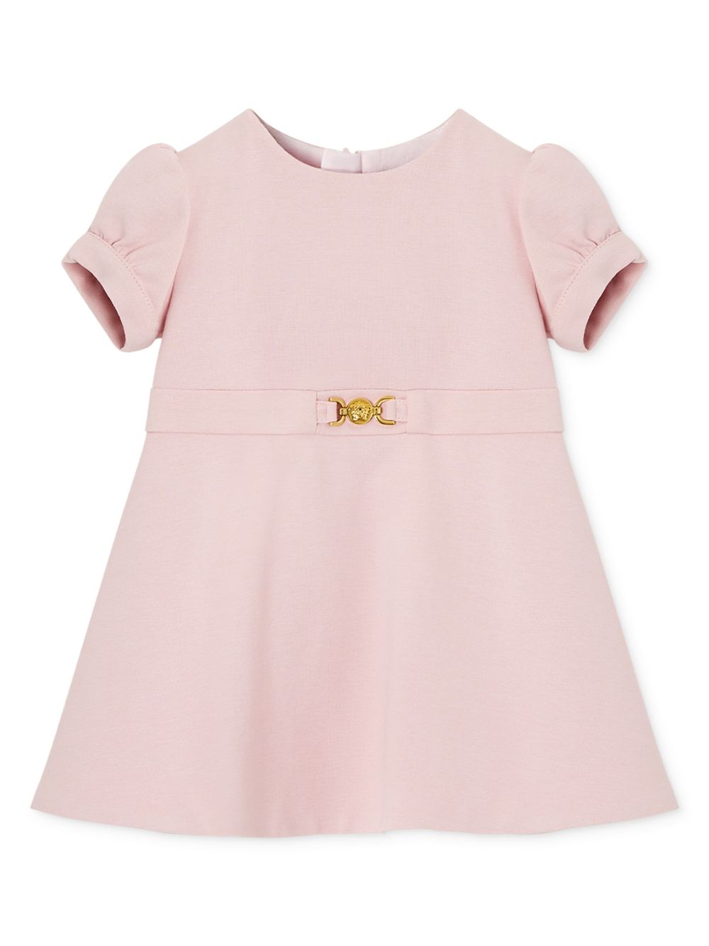 Versace Kids 美杜莎图案短袖连衣裙 - 粉色