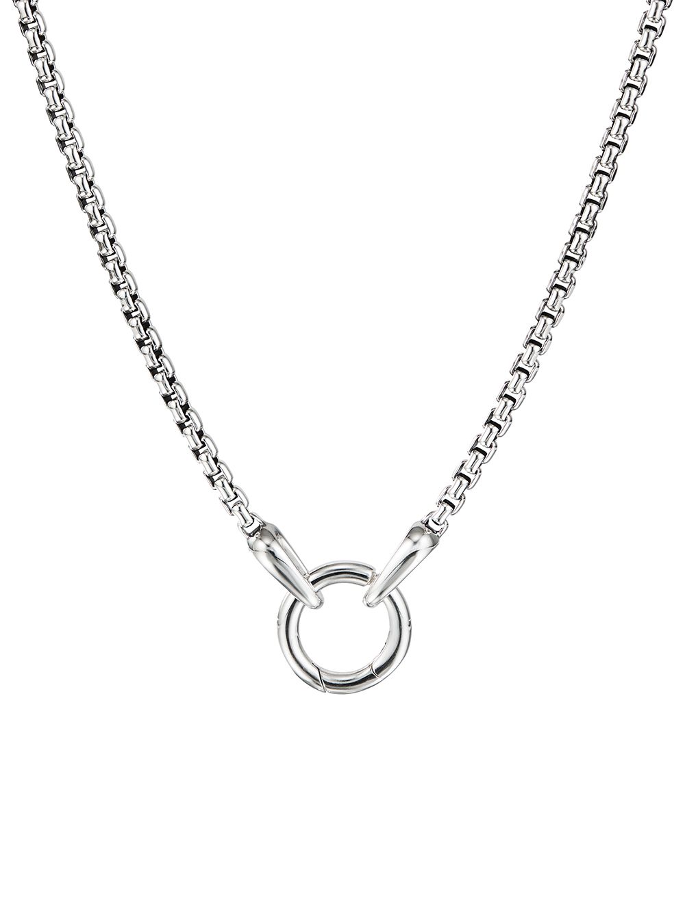 David Yurman 圆形吊饰项链 - 银色