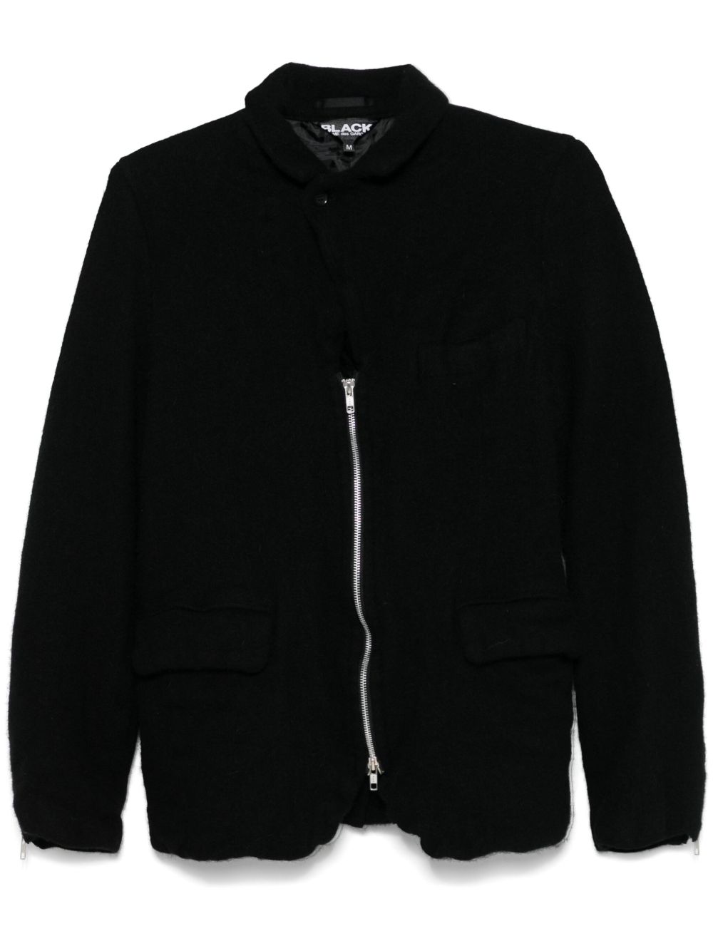 Black Comme Des Garçons 毛毡西装夹克 - 黑色