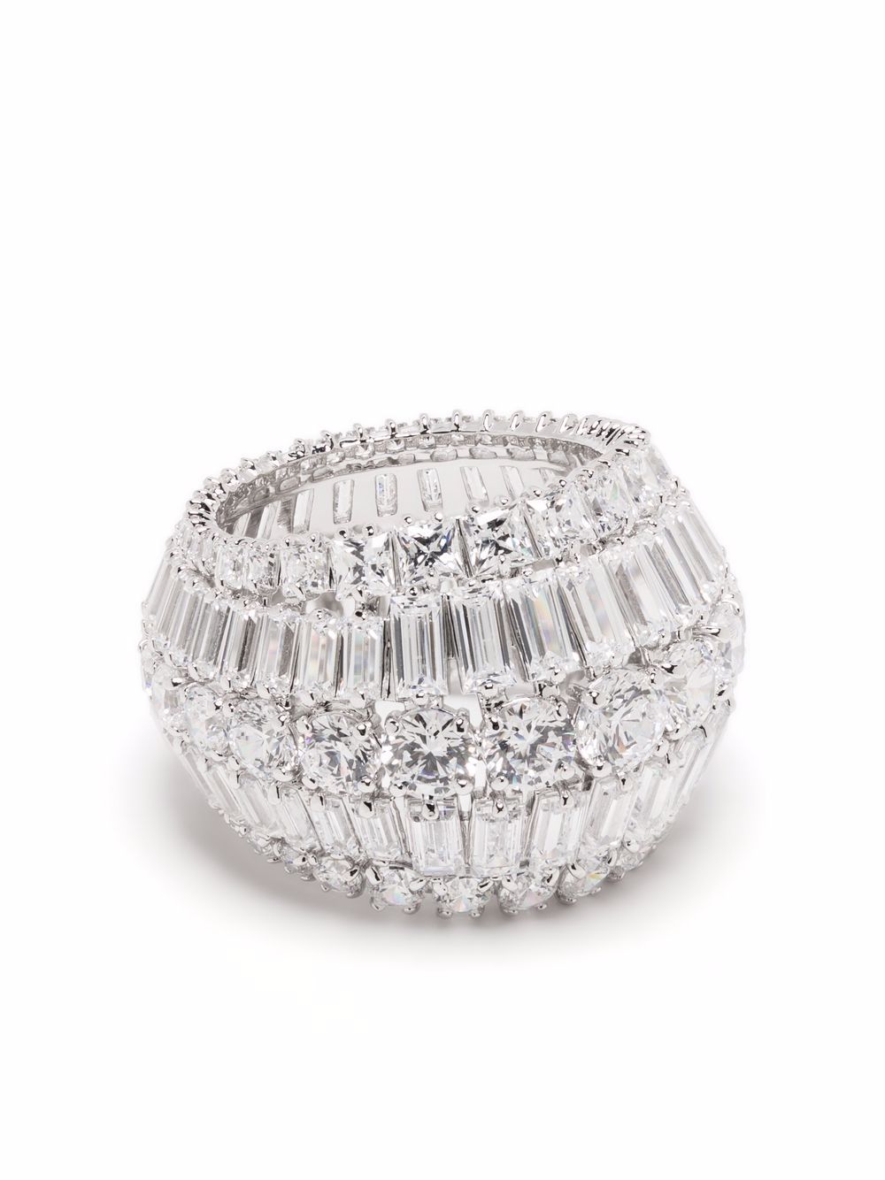 Swarovski Hyperbola 鸡尾酒戒指 - 银色
