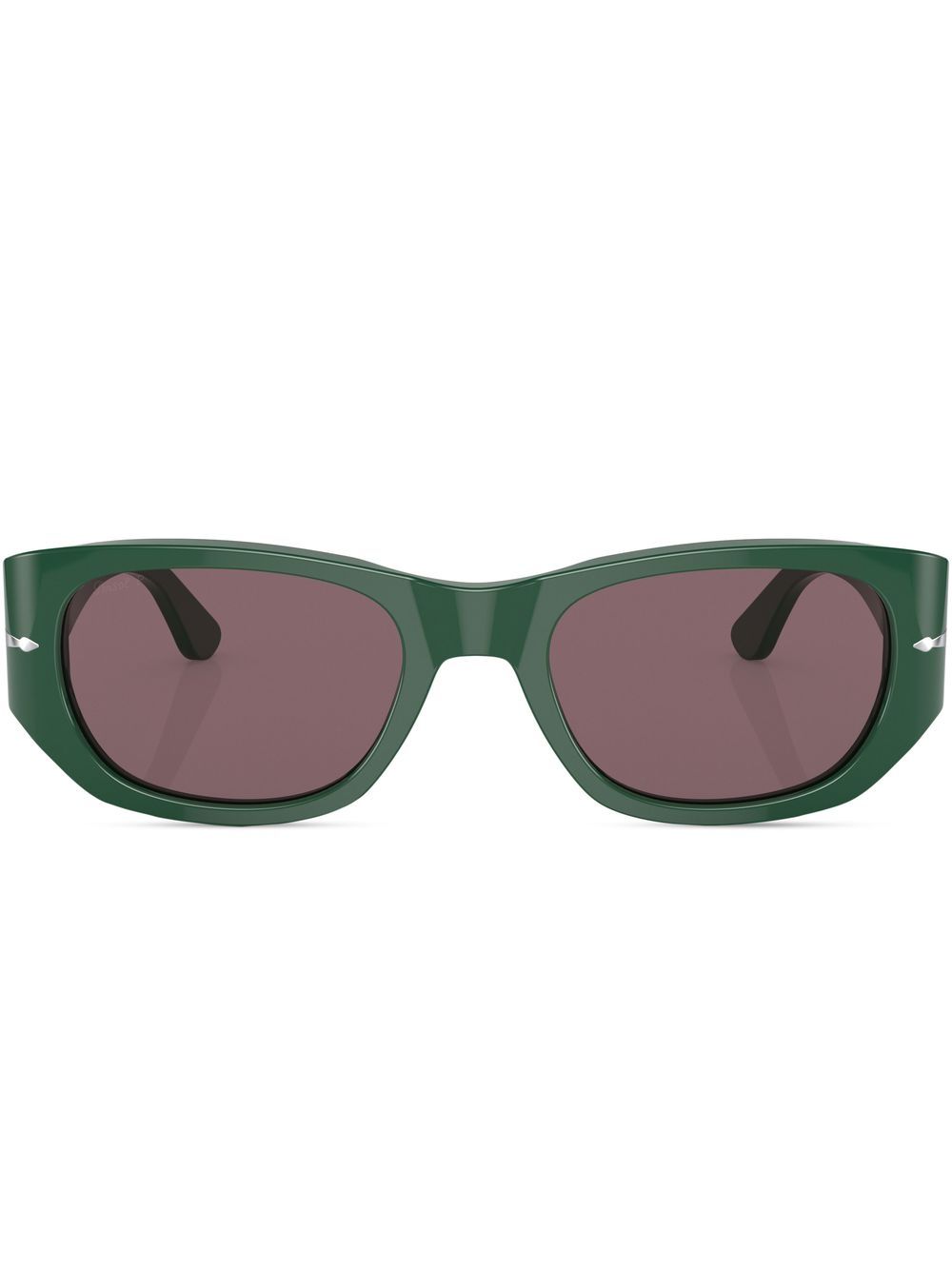 Persol 有色镜片长方形镜框太阳眼镜 - 绿色