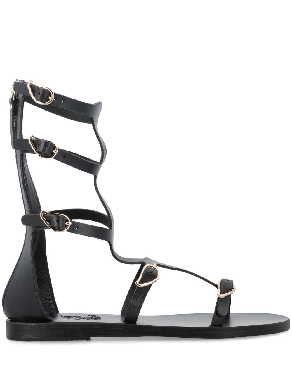Ancient Greek Sandals Siren 笼形皮质凉鞋 - 黑色