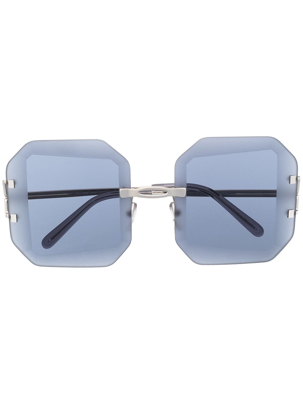 Marni Eyewear 超大方框太阳眼镜 - 蓝色