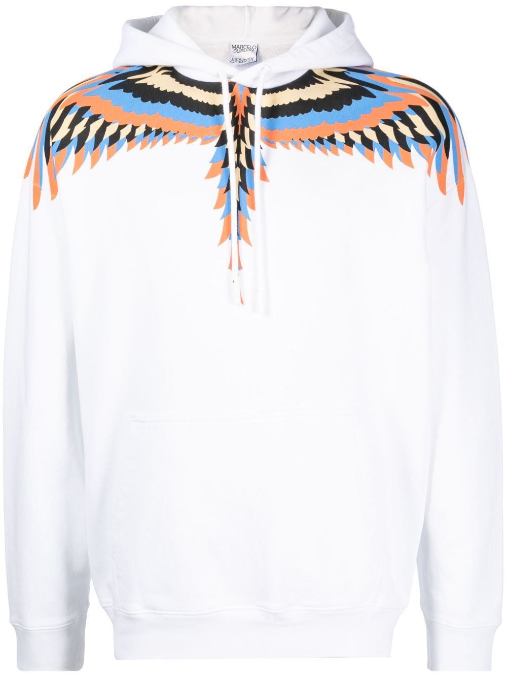 Marcelo Burlon County of Milan Wings 印花棉连帽衫 - 白色