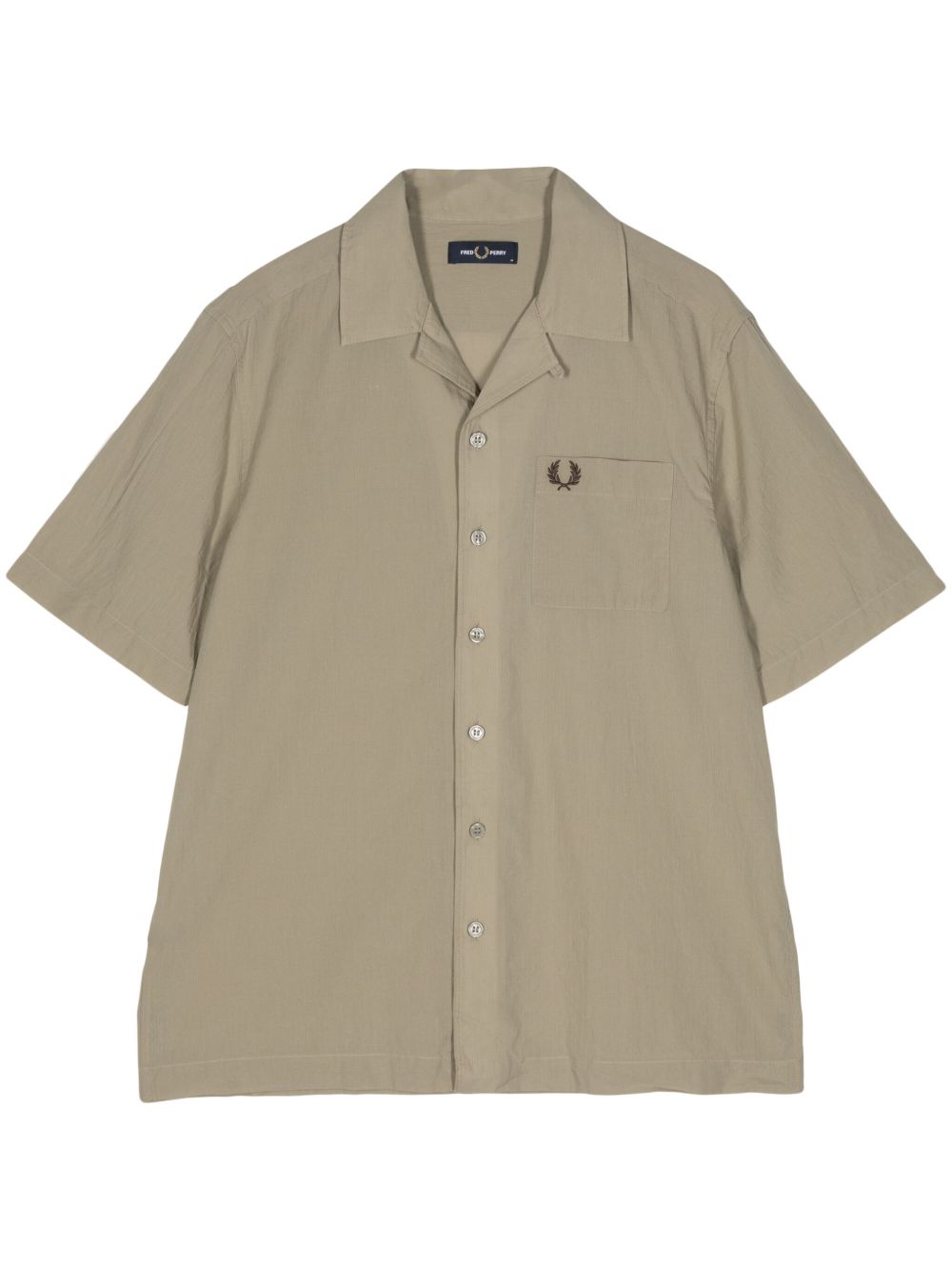 Fred Perry 轻薄棉绉纱衬衫 - 绿色