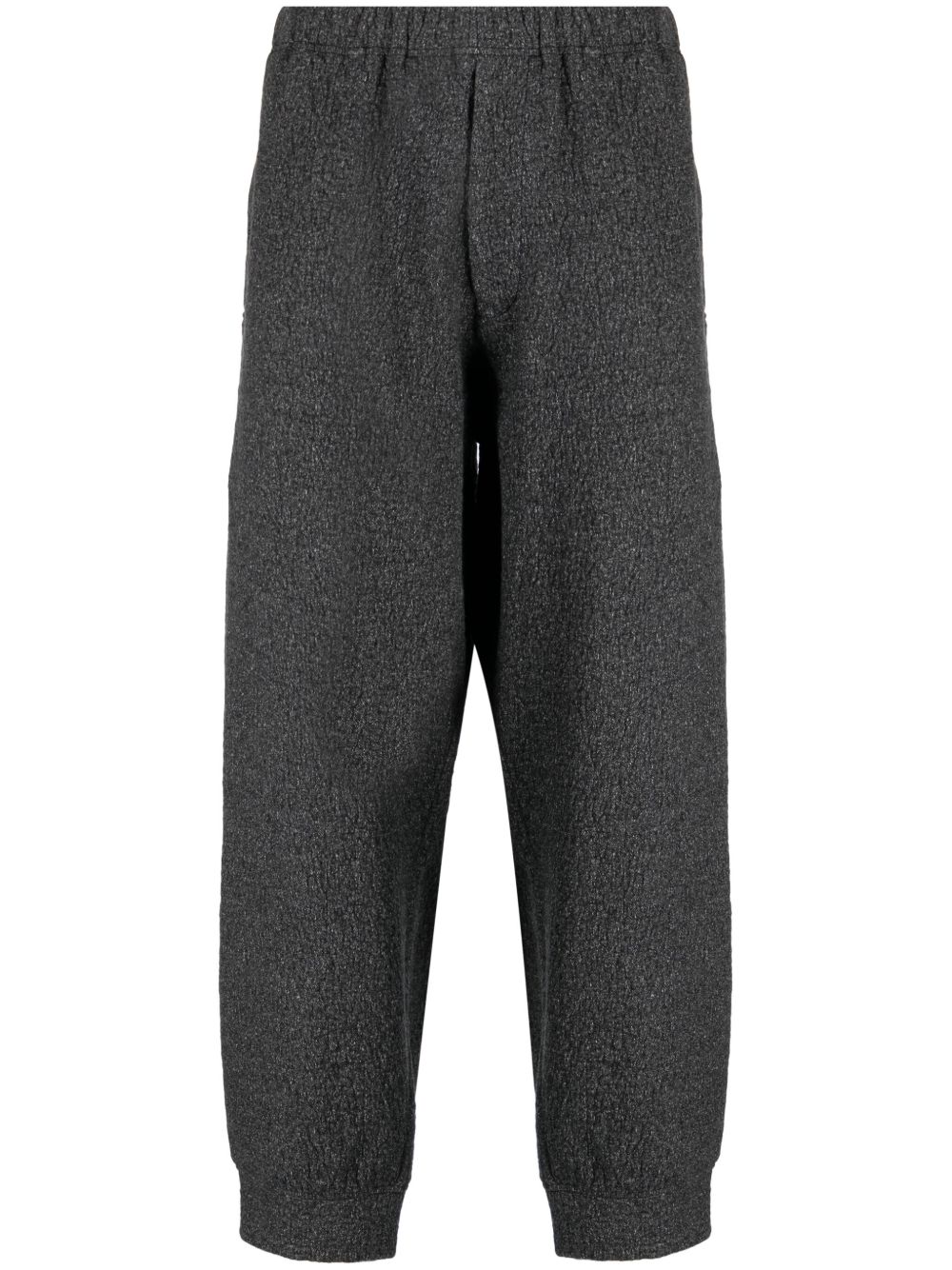 Yohji Yamamoto 皱褶感混色效果长裤 - 灰色