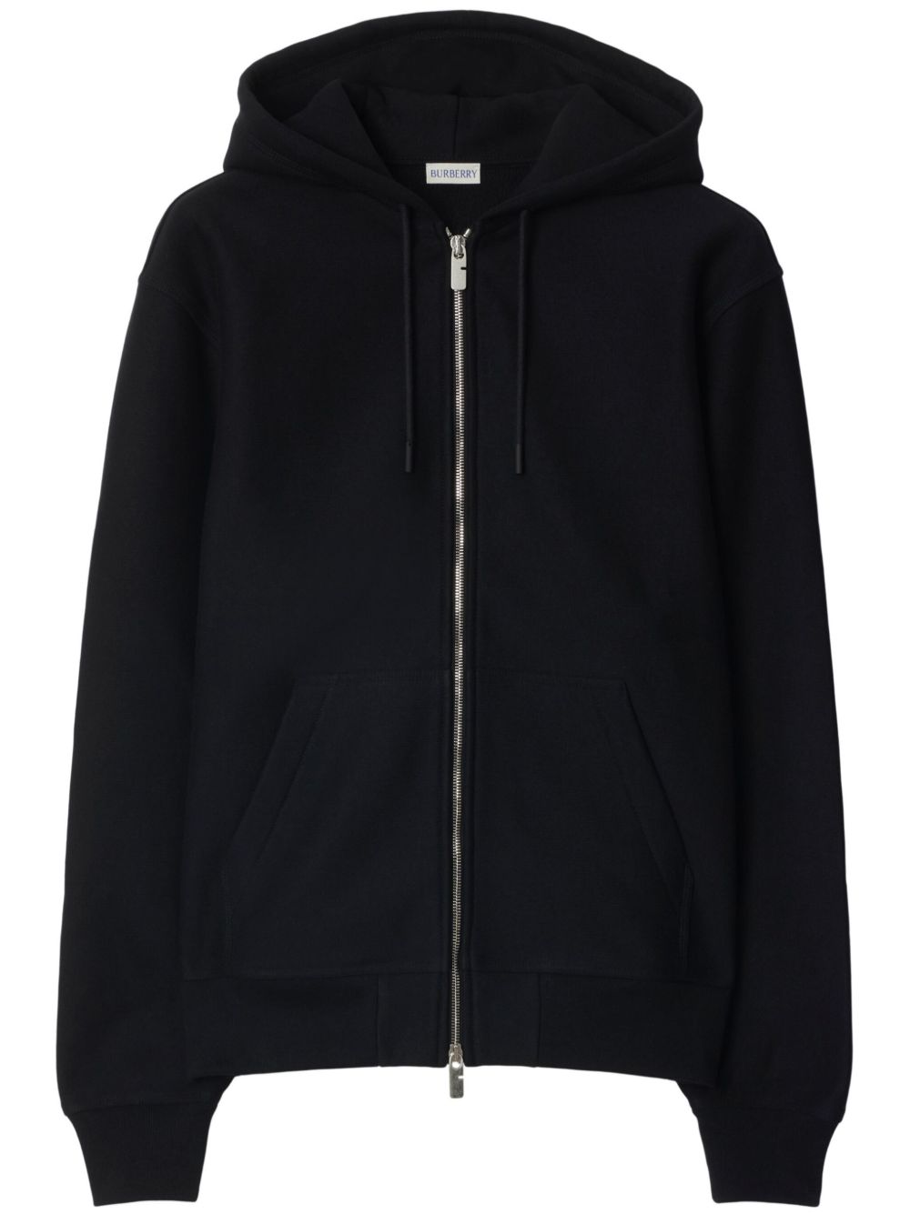Burberry logo拉链连帽衫 - 灰色