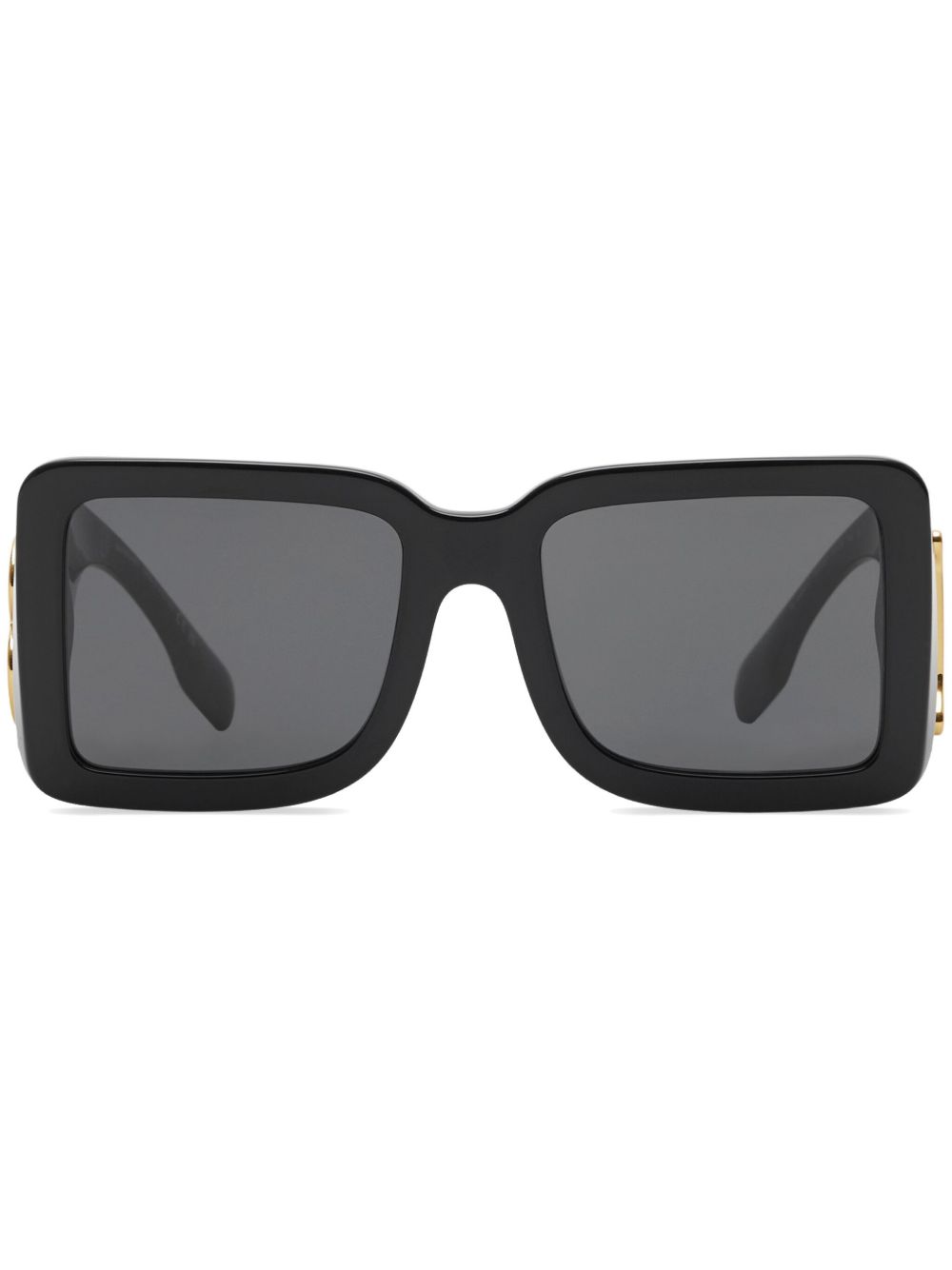 Burberry Eyewear logo标牌方框太阳眼镜 - 黑色