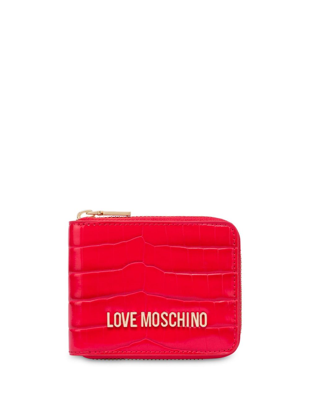 Love Moschino logo标牌钱包 - 红色