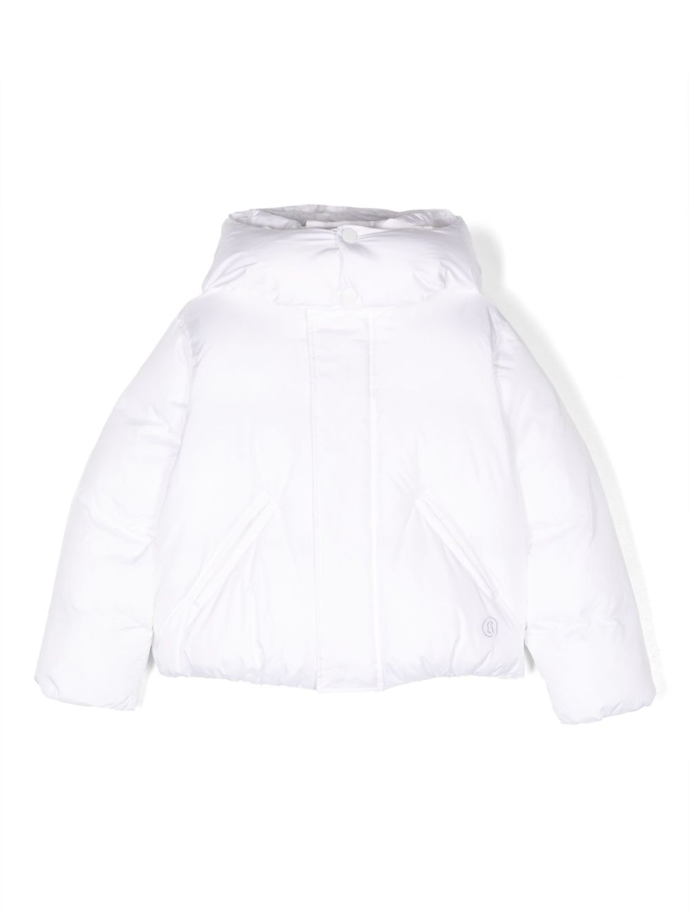 MM6 Maison Margiela Kids logo刺绣填充夹克 - 白色