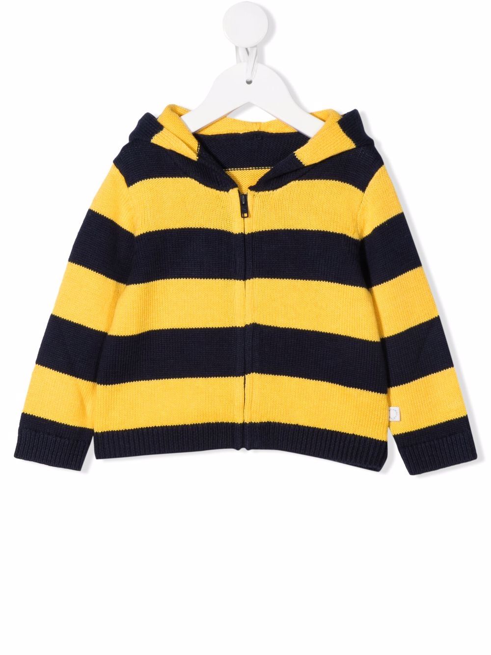 Stella McCartney Kids 条纹连帽开衫 - 蓝色