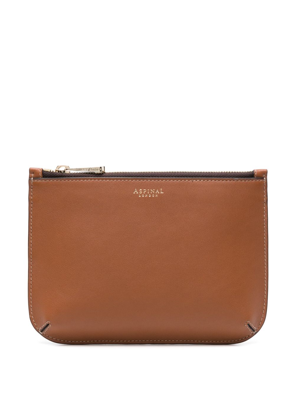 Aspinal Of London Ella 中号皮质小袋 - 褐色
