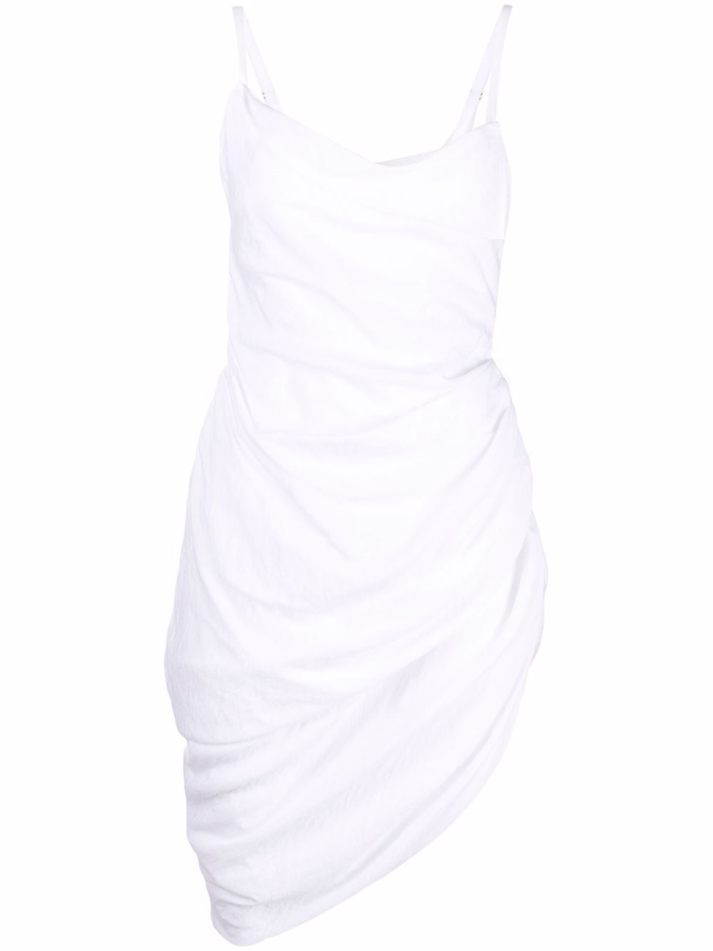 Jacquemus La Robe Saudade 垂坠迷你连衣裙 - 白色